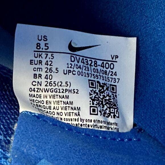 Nike Blue and White Athletic Shoes